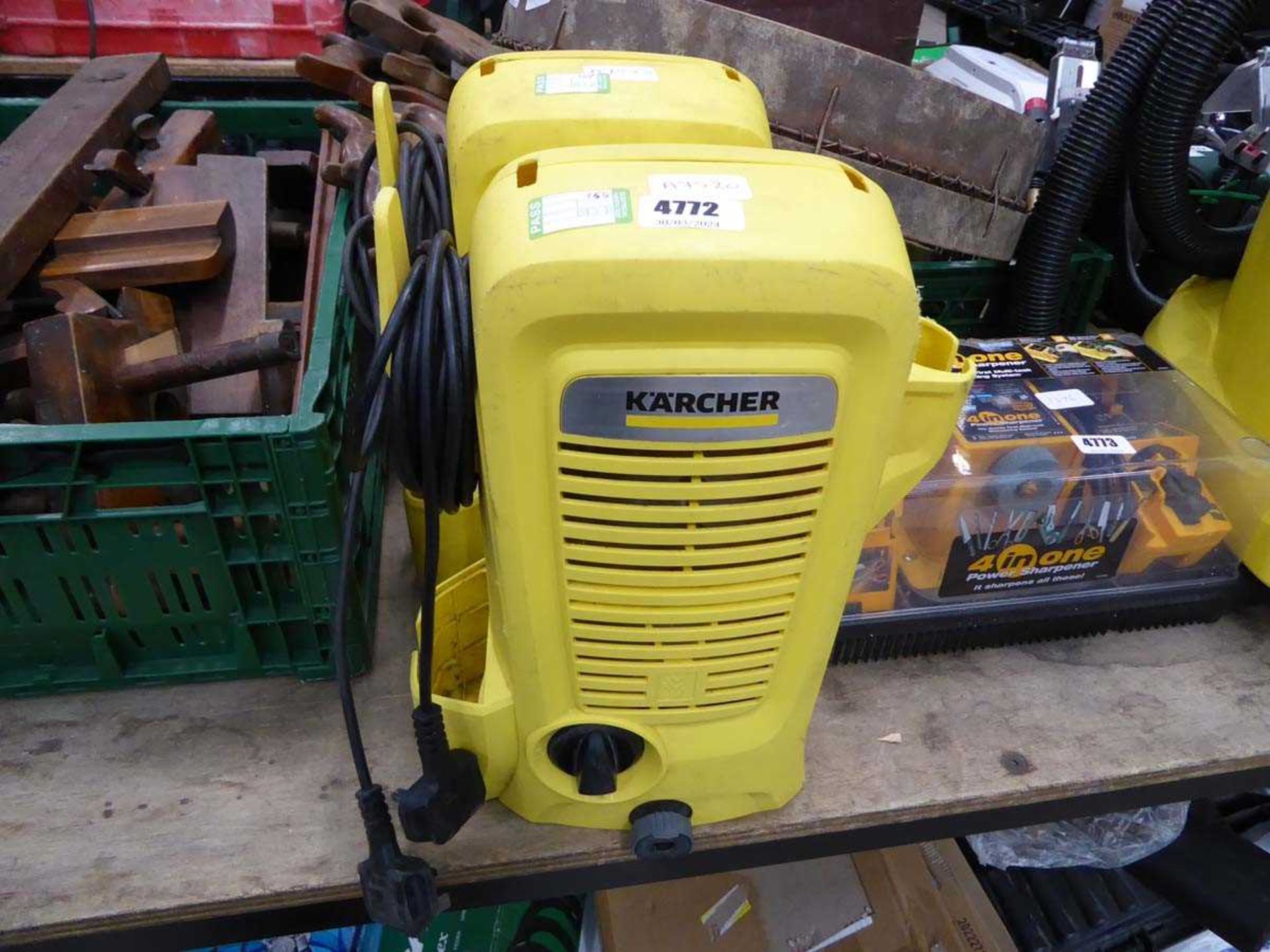 2 x small Karcher K2 electric pressure washers, no lances, no hoses