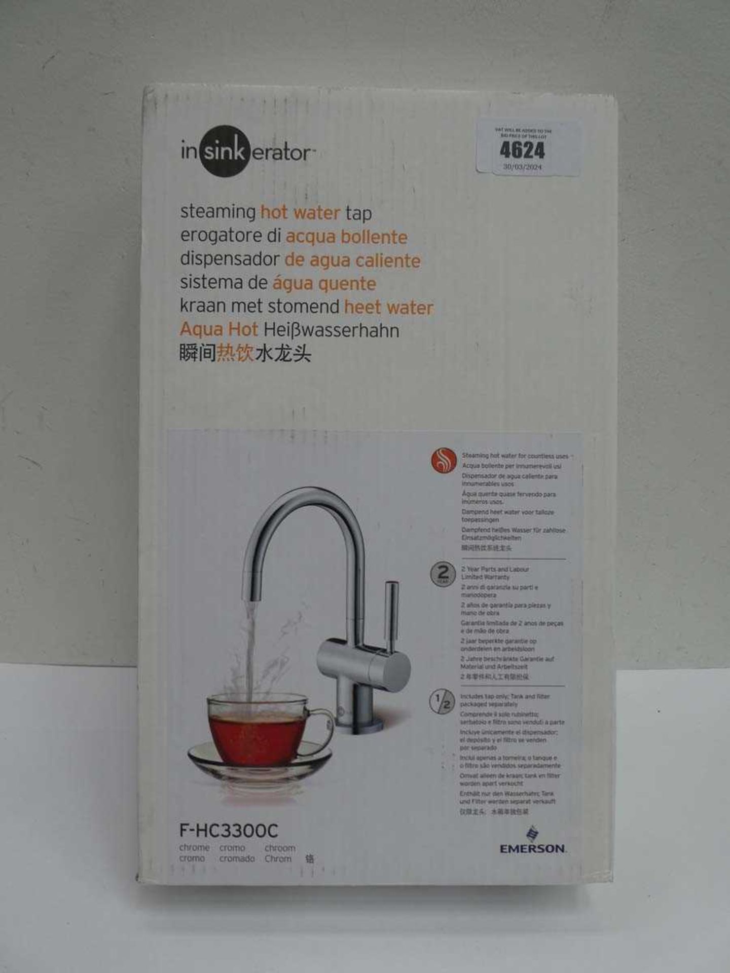 +VAT Insinkerator steaming hot water tap