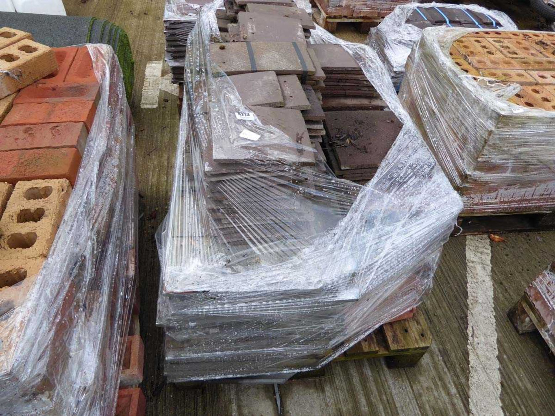 Pallet of roofing tiles