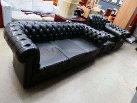 Chesterfield 3 seater sofa plus 2 armchairs