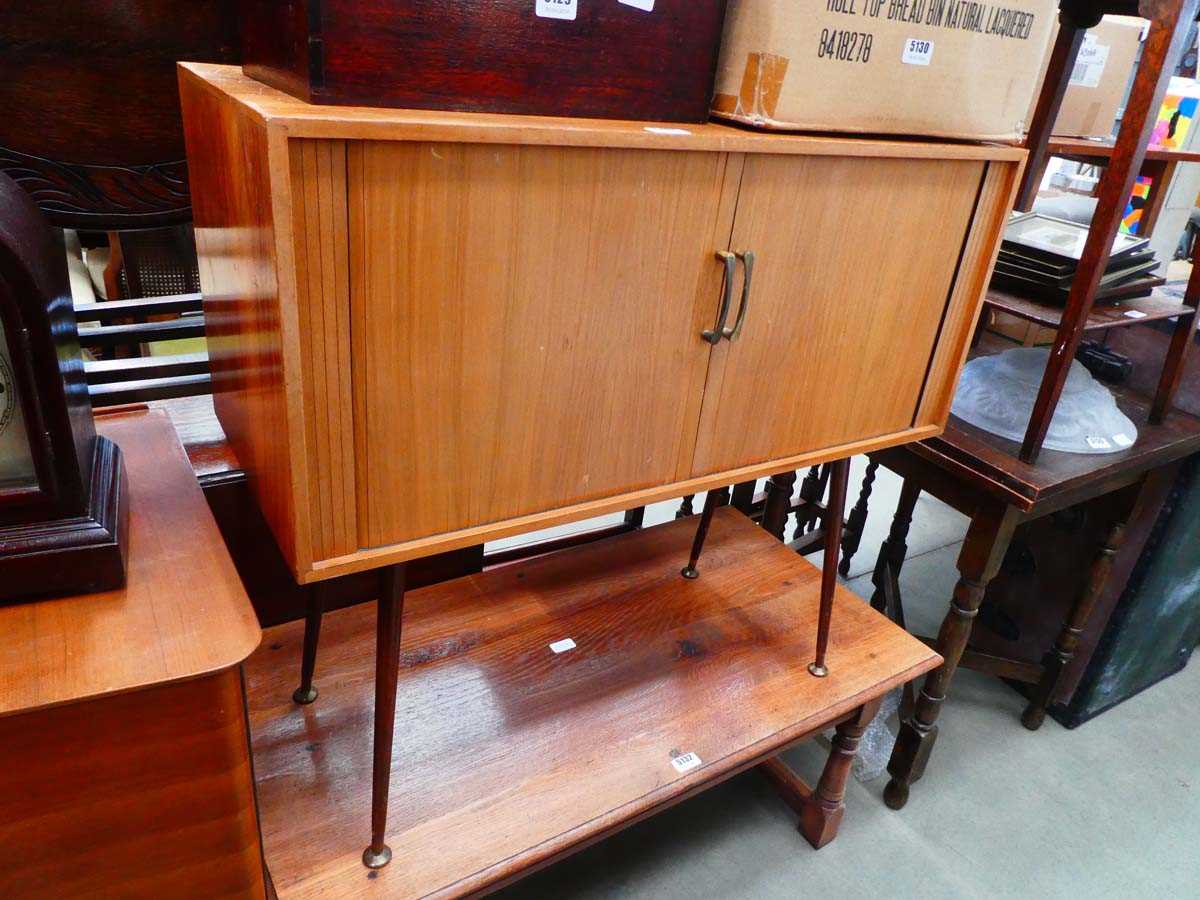 1950s tambour fronted cabinet