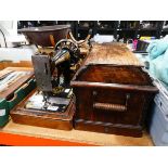 Cased Singer sewing machine