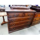 Dark oak chest of 2 over 3 drawers