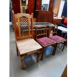 3 oak chairs plus a Jali dining chair