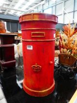 Novelty table top cabinet in the form of a post box