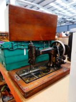 Cased Frister & Rossman sewing machine
