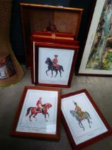Quantity of cavalry officer prints plus a print of the loving couple