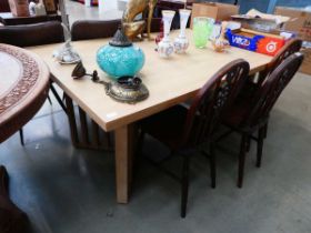 Oak effect dining table