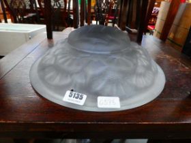 Moulded glass ceiling light shade