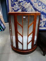 1950's bow fronted and glazed china cabinet