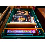 Box of biographies plus science and other reference books