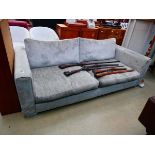 Grey fabric 3-seater sofa