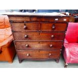 Georgian oak chest of 2 over 3 drawers