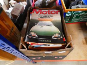 2 boxes of motor and automobile magazines