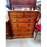 Oak chest of 2 over 4 drawers