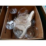 Box of jugs and wine glasses