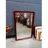 Mirror in natural wood frame