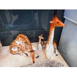 3 x Russian made giraffe