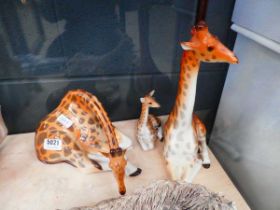 3 x Russian made giraffe