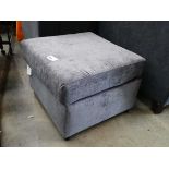 +VAT Grey fabric footstool