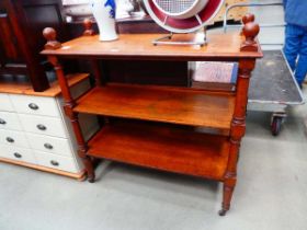 Victorian oak three tier buffet