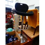 Chromed swivel bar stool