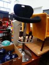 Chromed swivel bar stool