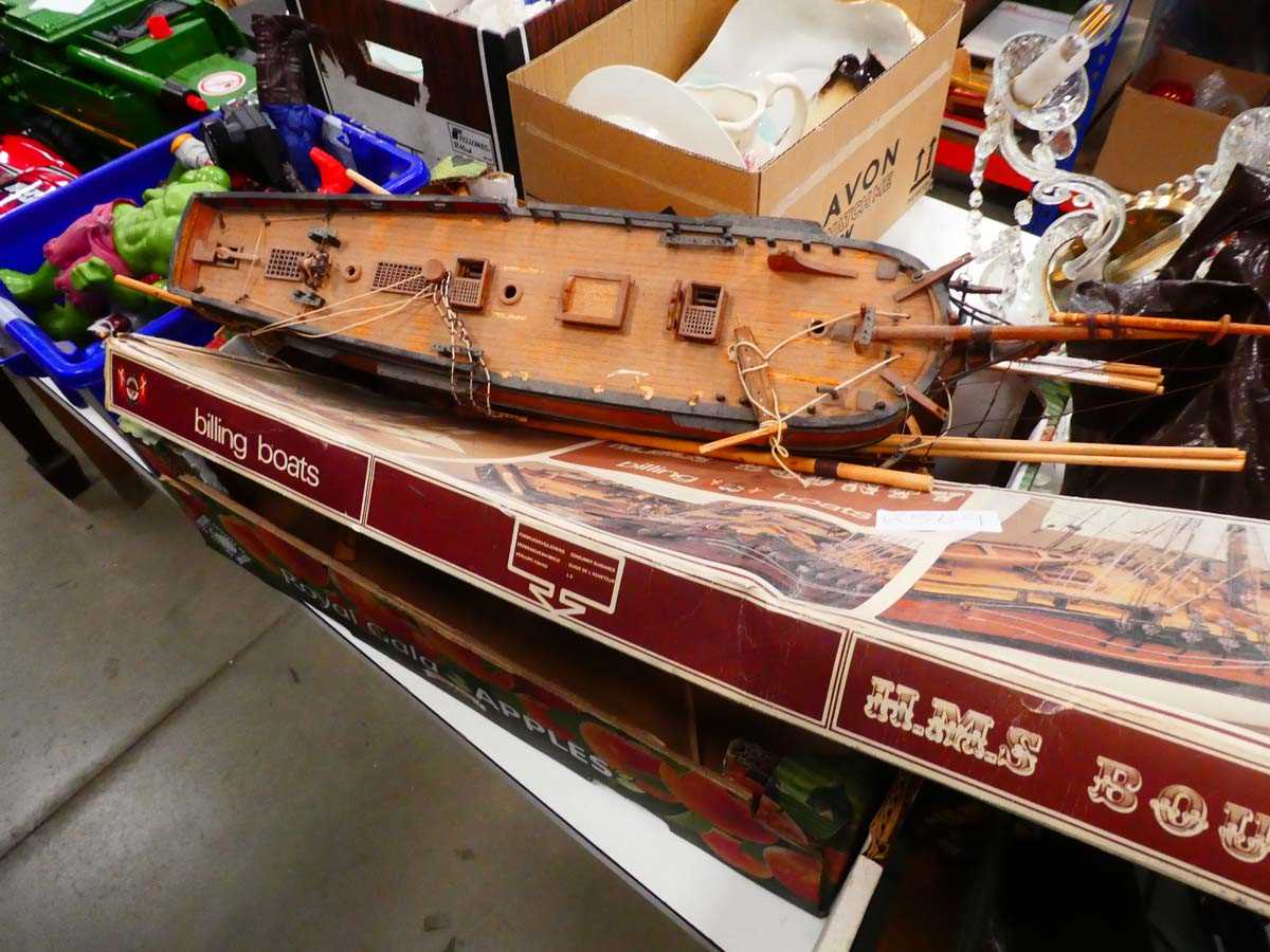 Quantity of toys incl. Captain America, Hulk and Action Men plus model of HMS Bounty and tanks - Image 4 of 5