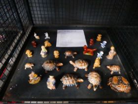 Cage containing Wade Whimsies and tortoises