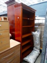 Reproduction yew open bookcase