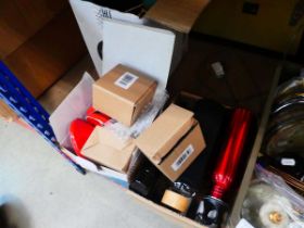 3 boxes of coffee mugs and drinks bottles
