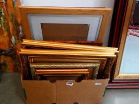 Box containing picture frames
