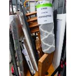 +VAT Stillage with a quantity of mats, wall hangings, wine rack and furniture parts