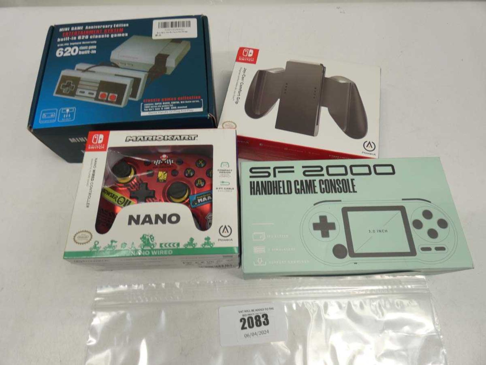 +VAT Nintendo Switch Mario Kart Nano controller and Joy Con grip, SF2000 handheld game console, '