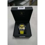 Louis Combe men's wristwatch with yellow strap