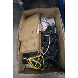 +VAT Box of assorted items to include keyboards, watch straps, BT routers etc.