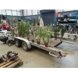 2007 Fountain C300 (430T) twin axle tilt bed galvanised car trailer, with manual winch and spare whe