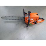 Hornet orange petrol powered chainsaw