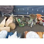 Quantity of garden ornaments