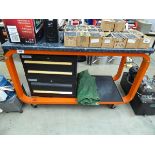 +VAT Large mobile bench with a set of 4 engineer's drawers