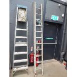 Double section aluminium ladder