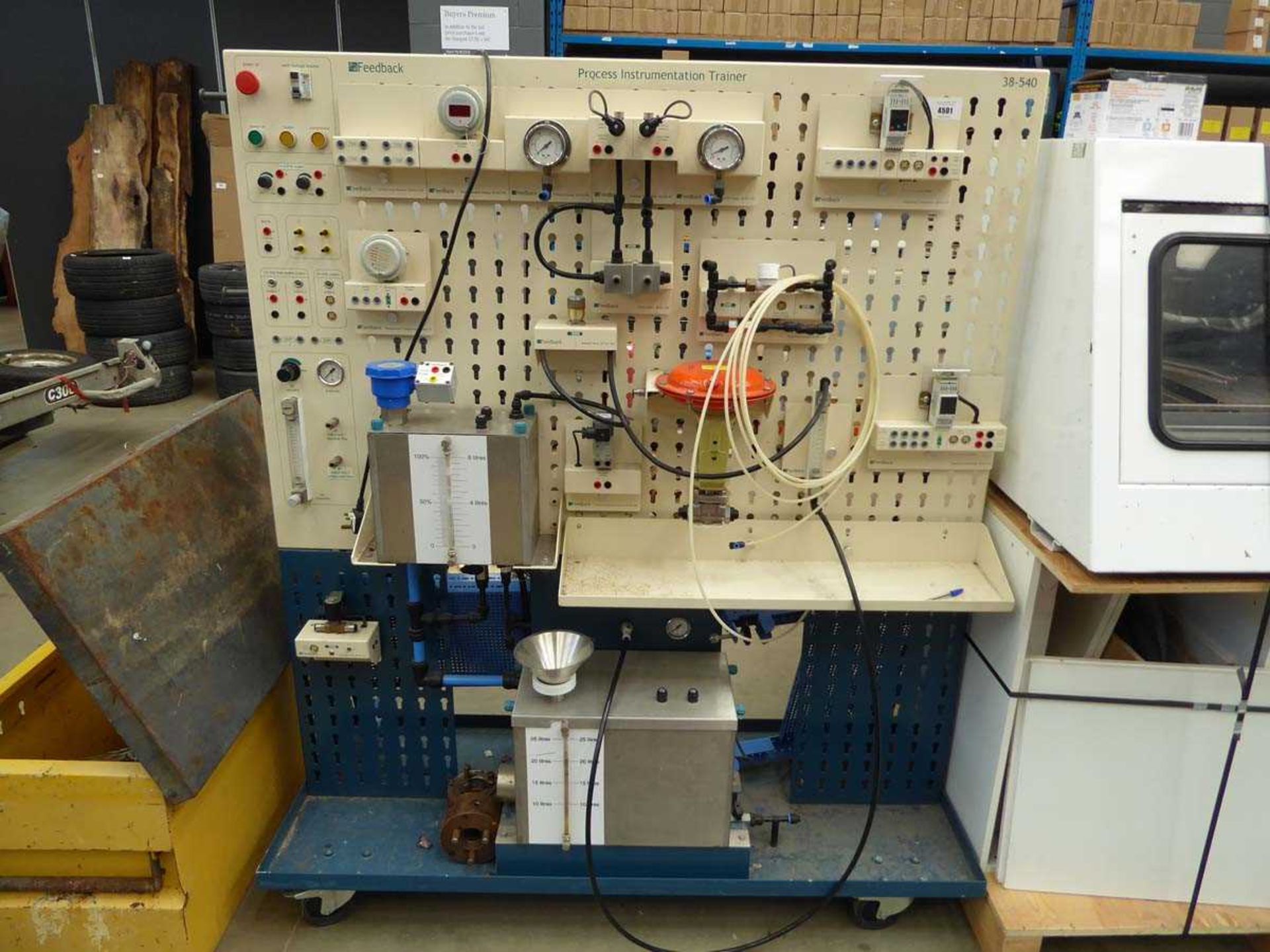 +VAT Feedback Process Instrumentation trainer Model 38-540 with variety of control panels inc.