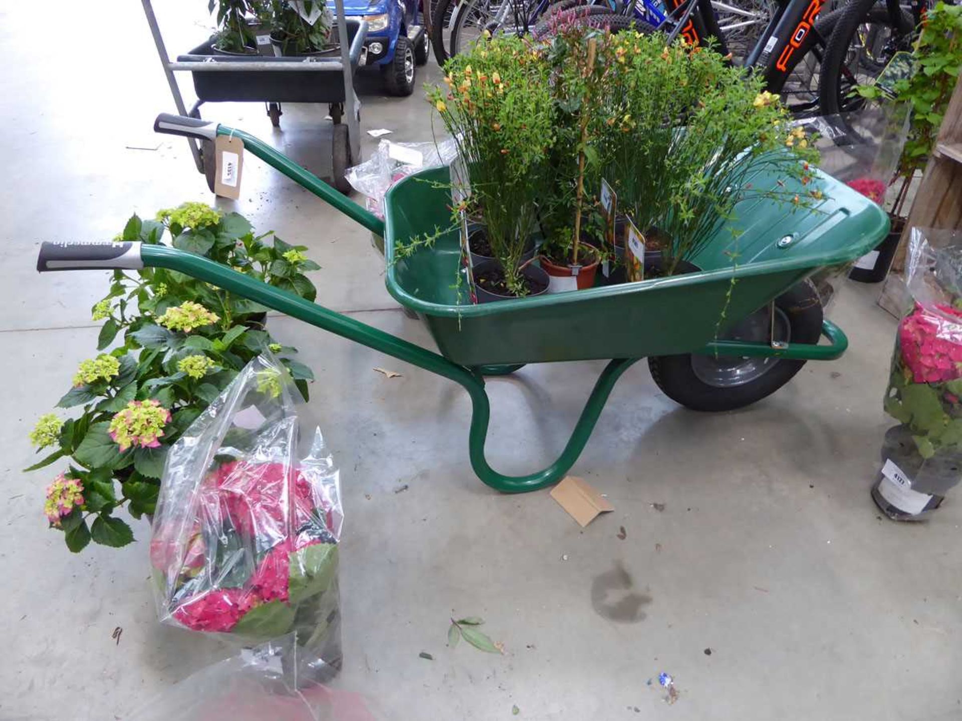 +VAT Haemmerlin green metal wheelbarrow