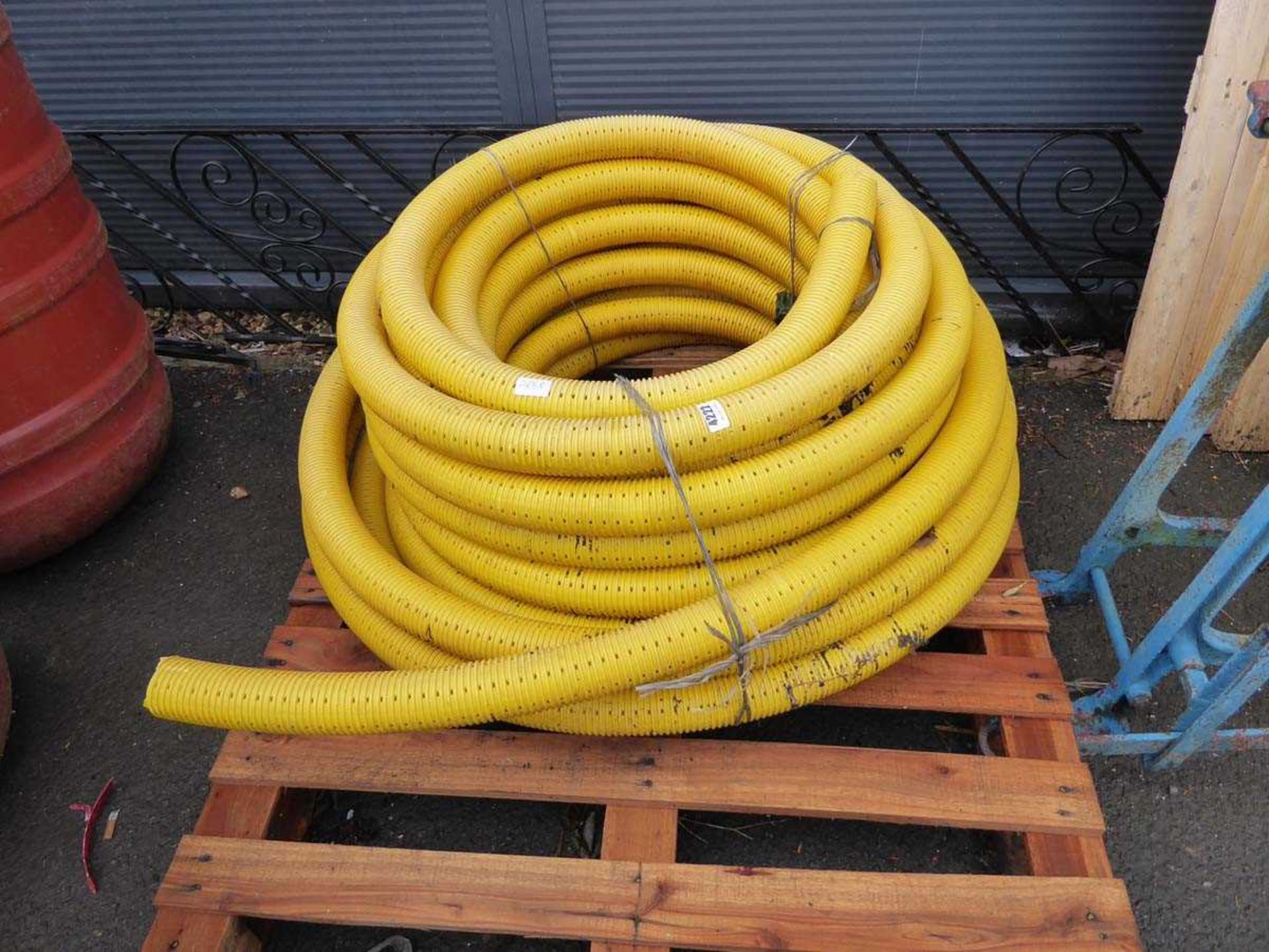 Reel of irrigation hose
