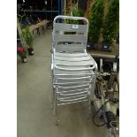 +VAT 5 aluminium stacking chairs