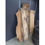 Quantity of assorted waney edge Yew timber