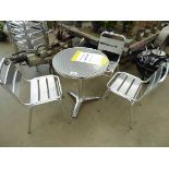 +VAT Small round bistro table and 3 chairs