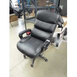 +VAT Black high backed executive style swivel armchair