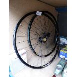 +VAT Pair of Mavic 717 disc cycle wheels