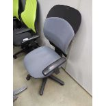 +VAT Grey cloth swivel armchair